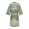 Womens Grass Green Bride And Bridesmaid Satin Robes 16