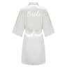 Womens Grass Green Bride And Bridesmaid Satin Robes 8
