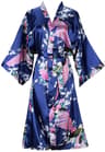 Womens Floral Silk Satin Wedding Robe 12
