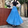 Boho Cotton Linen Slimming Midi Skirt 7