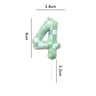 Green Theme Digital Birthday Cake Candle Set 10