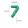 Green Theme Digital Birthday Cake Candle Set 12