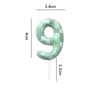 Green Theme Digital Birthday Cake Candle Set 13