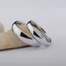 Customize Classic White Tungsten ScratchProof Permanent Wedding Ensemble 4