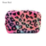 Plush Leopard Print Large Capacity Makeup Bag 7