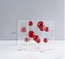 Modern Geometric Clear Acrylic Cube  Sphere Display Sculpture 8