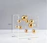 Modern Geometric Clear Acrylic Cube  Sphere Display Sculpture 11