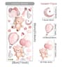 Whimsical Architectural Pink Bear And Balloon Nursery Wall Decals 6