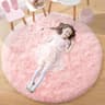 UltraSoft Shaggy Round Plush Onyx Rug 10