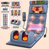 Electric Massage Mattress Vibrating Heating Infrared Massager Cushion For Neck Back  Foot Full Body 6