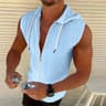 Urban Flex Sleeveless Hoodie Vest For Men Slim Fit Zip Up Workout Shirt 0