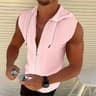 Urban Flex Sleeveless Hoodie Vest For Men Slim Fit Zip Up Workout Shirt 3
