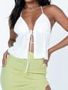 Halter Crop Top Backless Sleeveless Summer Going Out Top For Women 0
