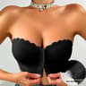 Seamless Strapless Bra With Front Closure Wireless Push Up Support 7