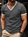 Mens Quick Dry V Neck Running T Shirt Breathable Lightweight Gym Tee 5