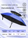 Hands Free Umbrella Hat With Adjustable Headband For Sun  Rain Protection 8