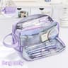 Large Capacity Pencil Case For Back To School Students Cute Pen Organizer Macaron Stationery Pouch 3