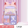 Cute Rabbit Girls School Backpack For Back To School Waterproof Large Capacity Primary Book Bag 6