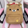Rilakkuma Back To School Plush Backpack Large Capacity Kawaii School Backpack Cute Bear Bookbag 5