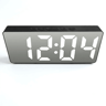 Curved LED Mirror Alarm Clock With Large Display USB  Powered Digital Desk Clock 2