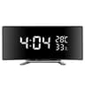 Curved LED Digital Alarm Clock With Temperature  Humidity Display For Bedroom And Office 6