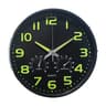 Glow In The Dark Silent Wall Clock With Temperature  Humidity Display For Bedroom And Living Room 7