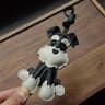 Real Sheepskin Bag Charm Black Leather Keychain Cute Bag Accessory Gift 2