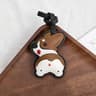 Real Sheepskin Bag Charm Black Leather Keychain Cute Bag Accessory Gift 5