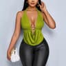 Backless Lace Up Deep V Neck Slim Fit Party Tank Top For Women 1