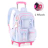 Cute Rolling Backpack For Girls Kids Wheeled School Trolley Bag 7