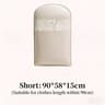 Beige Hanging Vacuum Storage Bags With Compression Seal For Space Saving Wardrobe Organization 6