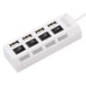Port USB Hub With LED Switch High Speed Multiport Adapter For Computer Laptop 4