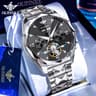 Luxury Skeleton Automatic Mechanical Watch For Men With Tungsten Steel Case Sapphire Mirror 7