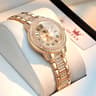 Diamond Watch For Women Elegant Stainless Steel Quartz Luxury Dress Wristwatch 7
