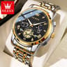 Original Quartz Skeleton Flywheel Moon Phase Chronograph Watch For Men 10