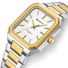 Rectangular Business Watch For Men Stainless Steel Luminous Quartz Wristwatch 8