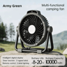 Rechargeable Camping Fan With Remote Control LCD Display And Speed Cooling 8