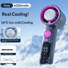 Rechargeable Handheld Fan With Speed Settings LED Display And Desktop Design 6