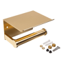 Wall Mounted Toilet Paper Holder With Phone Shelf Stainless Steel Bathroom Roll Holder 6