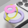 Tri Fold Magnetic Phone Ring Holder Rotating Grip Stand 7