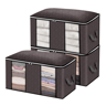 Foldable Clothes Storage Bags With Two Windows And Divided Compartments 5