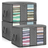 Foldable Clothes Storage Bags With Two Windows And Divided Compartments 4