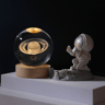 Crystal Ball Night Light With Wooden Base And Warm LED Lighting 7