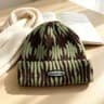 Tie Dye Knit Beanie Hat With Color Block Pattern For Winter Streetwear 5