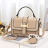 Womens Square Shoulder Handbag With Plaid Pattern And Zipper Closure 8