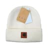 Unisex Winter Knit Beanie Hat With Letter Pattern And Fitted Skull Cap Design 0