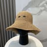 Womens Wide Brim Straw Style Bucket Hat With Letter Print For Beach And Summer 3