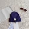 Unisex Cable Knit Beanie Hat With Round Patch For Warm Winter Wear 5