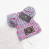 Kids Winter Knit Beanie Hat With Faux Fur Pom Poms For Boys And Girls 2