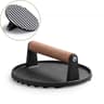 Cast Iron Burger Press Heavy Duty Rectangular Grill Press For Steaks And BBQ 5